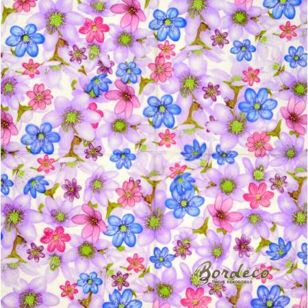 Serwetka decoupage seria DAISY fioletowe kwiaty 33x33cm